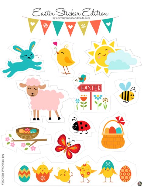 Free Printable Easter Stickers Printable Templates
