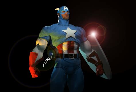 Artstation Captain America Work In Progress