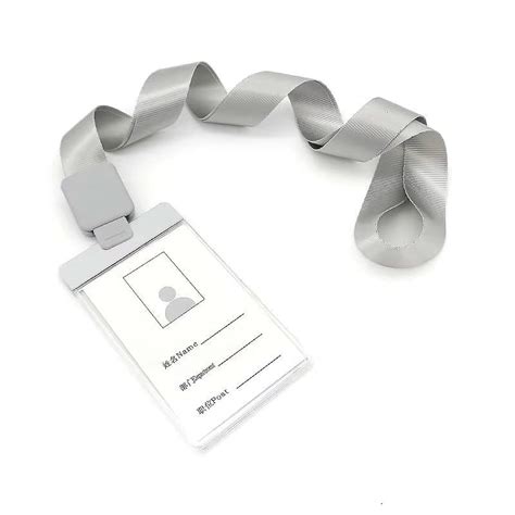 Aluminium Alloy Badge Holder Metal ID Card Holder And String With