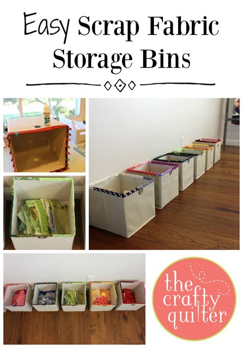 Easy Scrap Fabric Storage Bins The Crafty Quilter