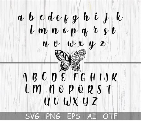 Calligraphy Font Svg Cursive Font Svg Png Otf Fonts Etsy