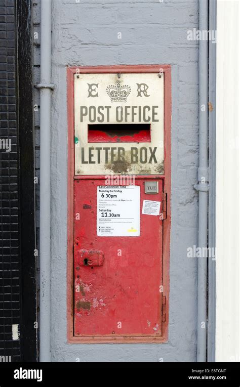 Old Post Office Letter Box Inset Into A Wall In Warwick Stock Photo Alamy