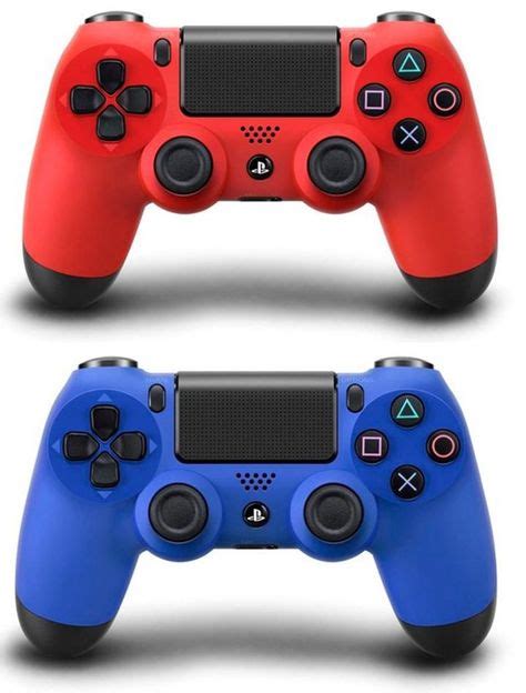 An updated version of the ps4 controller was released august 2016; PS4 DualShock 4 Controller Colors: Magma Red and Wave Blue ...