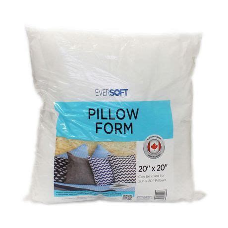 Fairfield pop in pillow pillow inserts 12 x 12 square new in package. Eversoft 20" Pillow Form | Walmart Canada