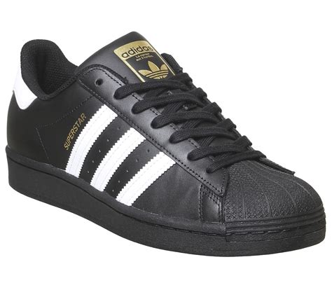 Adidas Superstar Trainers Black White Hers Trainers