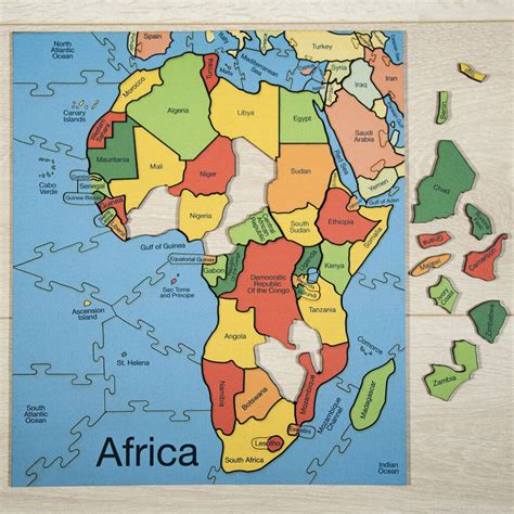 Countries Of Africa Wooden Jigsaw Puzzle By Heirloom Puzzles