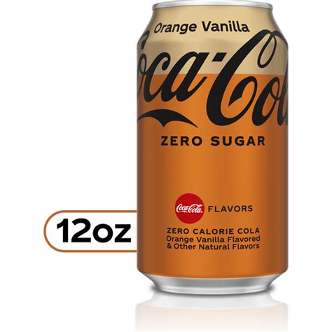 Coca Cola Orange Vanilla Zero Sugar Diet Soda Soft Drink 12 Fl Oz