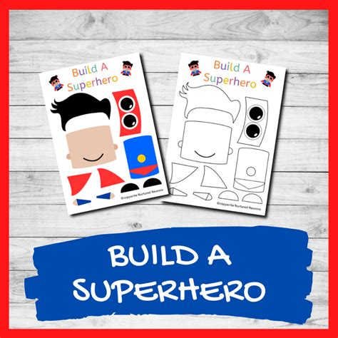 Brilliant Build A Superhero Craft Super Preschool Printable