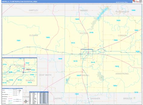 Amarillo Metro Area Tx Zip Code Maps Basic