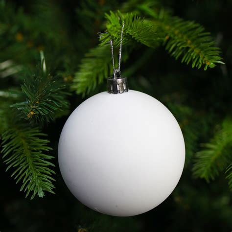 80mm Christmas Baubles White 45 Balls Matt Amazing Christmas