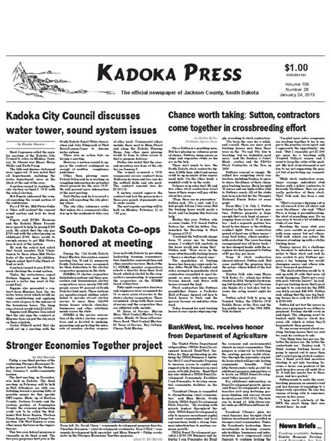 Kadoka Press January 24 2013 Pdf Horse Breeding Chicken