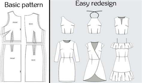 15 basic pdf sewing patterns for women pdf patterns for etsy