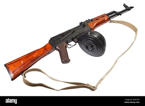 Akm Avtomat Kalashnikova Kalashnikov Assault Rifle With 75 Round Drum
