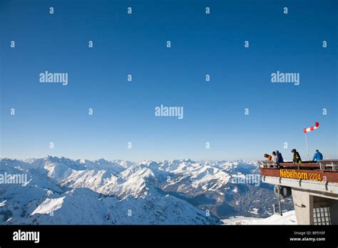 Summit Nebelhorn Mountain Near Oberstdorf Allgaeu Region Bavaria