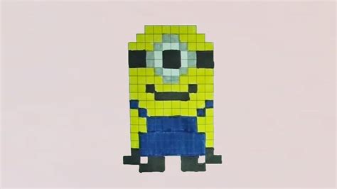 Comment Dessiner Un Minion Pixel Art Youtube