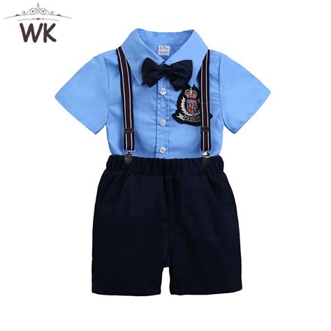 Jt 337 New Baby Boy Gentleman Clothes Set Summer Suit For Toddler Kids