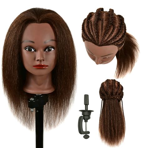 Buy Qacieh 22 Inch 100 Real Human Hair Mannequin Head Cosmetology