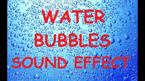 Bubbling Water Bubbles Sound Effect Slow Motion Show Science Popping