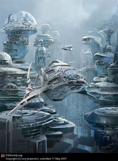 Alien City By Cory Jespersen Sci Fi Landscape Science Fiction