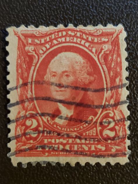 Pair Of Rare 190203 George Washington 2 Cent Stamps Etsy