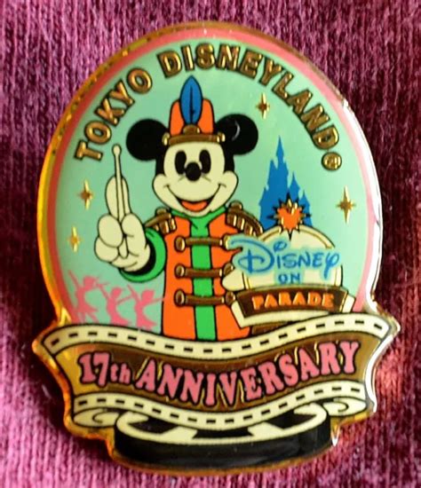 Disney Tokyo Disneyland 17th Anniversary Disney On Parade Pin Retired