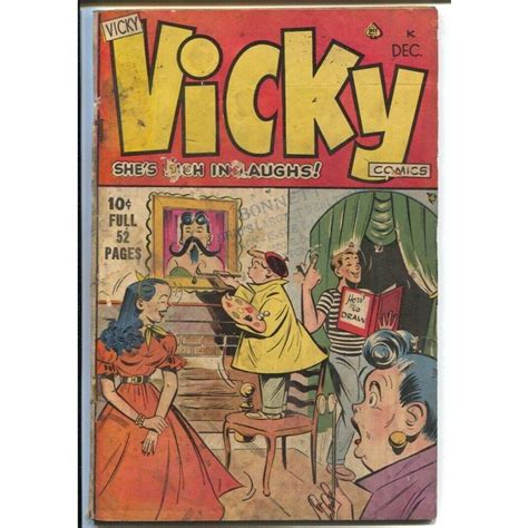 Vicky 12 1948 Ace Spicy Good Girl Art Teen Humor Lingerie Panel G On