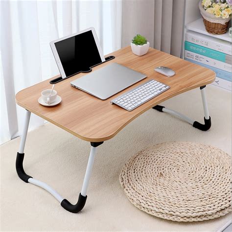 Best folding laptop stand up desk also for bed. iLH Large Bed Tray Foldable Portable Multifunction Laptop ...