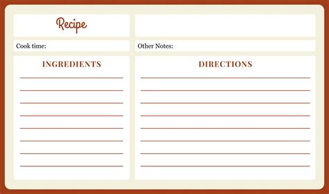 Free 4x6 Recipe Card Template Free Printable Templates