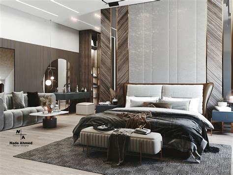 Modern Master Bedroom With Dressing Room Behance