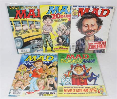 Lot Of 5 Mad Magazines