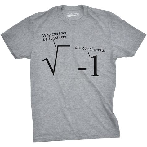 Mens Cant Be Together Its Complicated Funny Nerdy Math T Shirt Animal