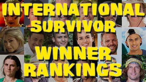 International Survivor Winner Rankings Youtube