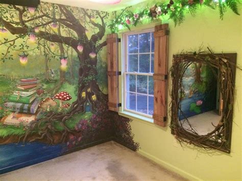 Enchanted Forest Bedroom Mural Board And Batten Shutters Enchanted