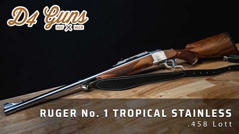 Ruger No 1 Tropical Stainless Rare Big Game Hunting Rifle Youtube
