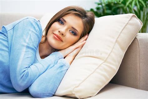 Woman Relaxing At Home Stock Photo Image Of Portrait 41759944