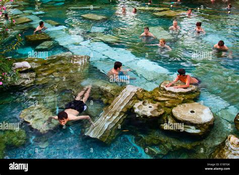 Swimming Pool Hierapolis Denizli Province Anatolia Turkey Asia