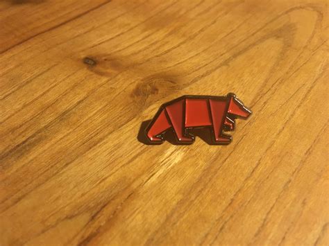 1 X 5 Enamel Bear Pin Etsy