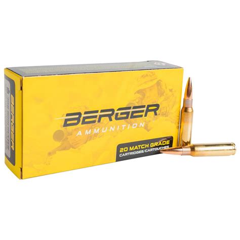 Berger 60050 Match Ammo 308 Winchester 185 Gr Juggernaut Otm
