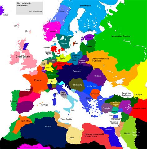 Europe 1430 1709 1739 Map Game Alternative History Fandom
