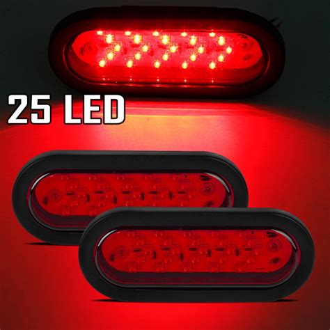 2 6 Red Sequential Arrow Turn Signal Indicator 12v Lights 25 Led