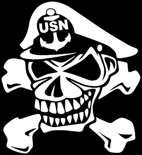 Large Navy Chief Skull And Crossbones Custom Car Truck Van Etsy