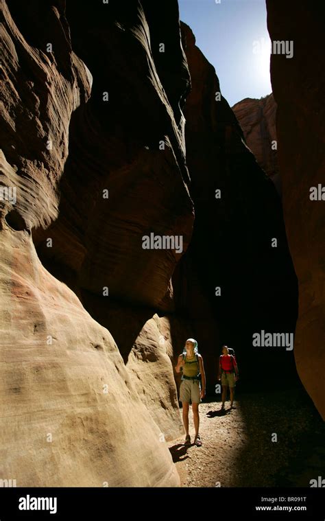 Hiking The Paria Canyon Utah Arizona Stock Photo Alamy