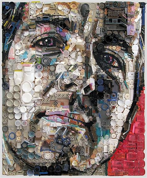 Amazingly Detailed Portraits Formed From Leftover Trash In 2020 Trash