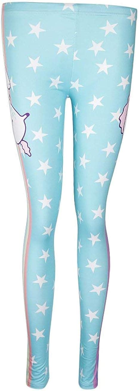 Hx Fashion Adult Kids Cartoon Printed Tights Unicorn Unicorn Pants