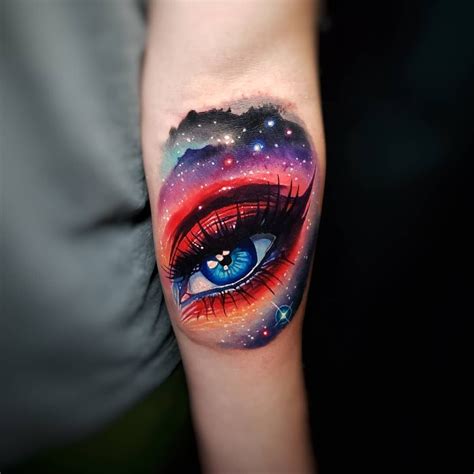 Bright Cosmic Tattoos By Tyler Malek Inkppl Eye Tattoo Eyeball