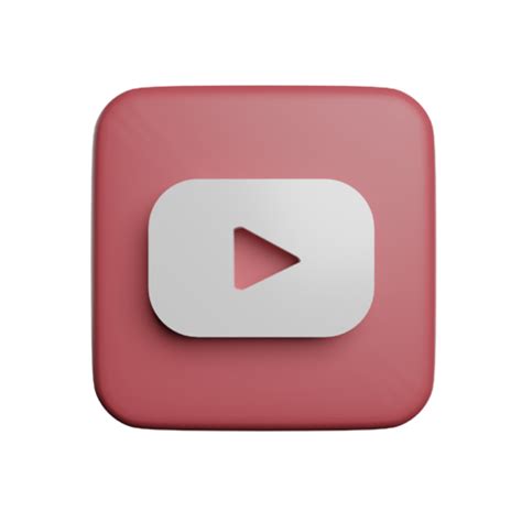유튜브 로고 3d 소셜 미디어 및 로고 아이콘