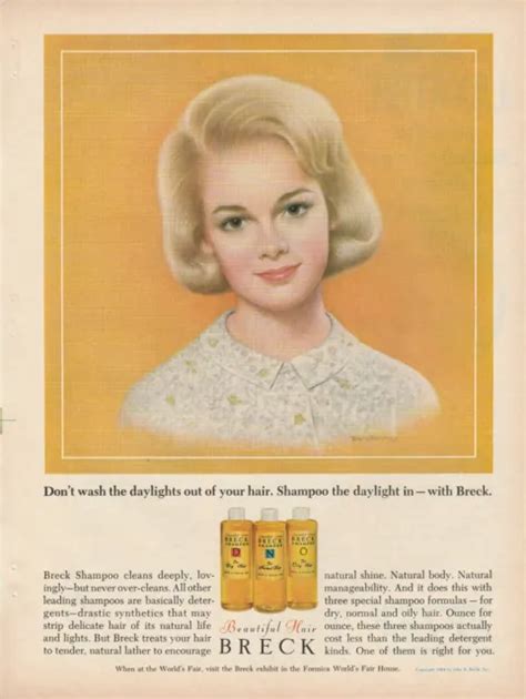 1964 Breck Shampoo Vintage Print Ad 1960s Shampoo The Daylight In