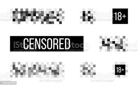 Censored Signs On White Backdrop Rectangle Censor Template Censorship