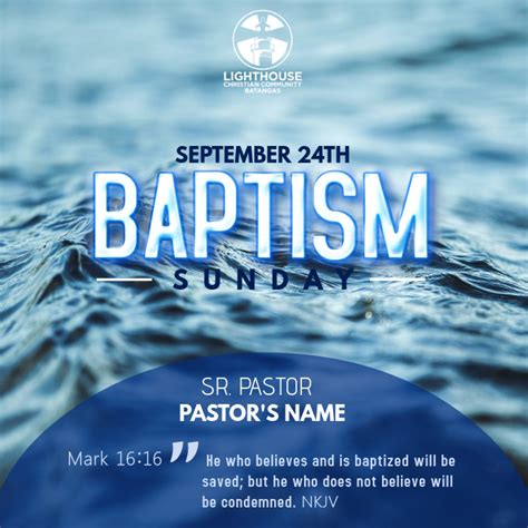Churchs Baptism Invitation Template Postermywall