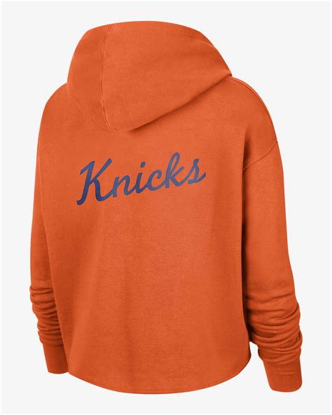 Sudadera Con Gorro Sin Cierre De Tejido Fleece Nike Nba Para Mujer New York Knicks